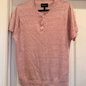 Bonobos Heathered Rose Short-Sleeve Henley